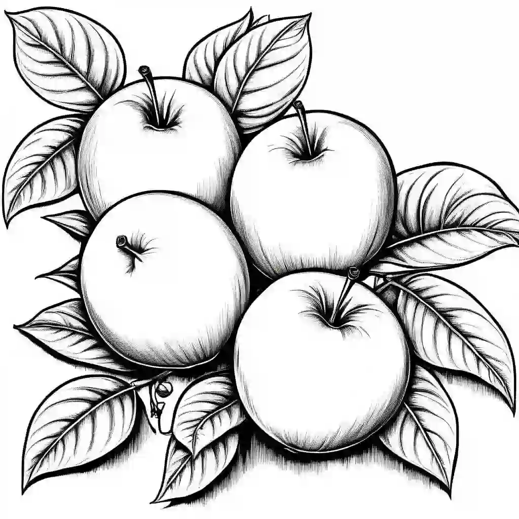 Nectarines coloring pages